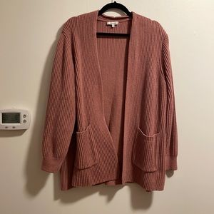 Madewell pink sweater cardigan